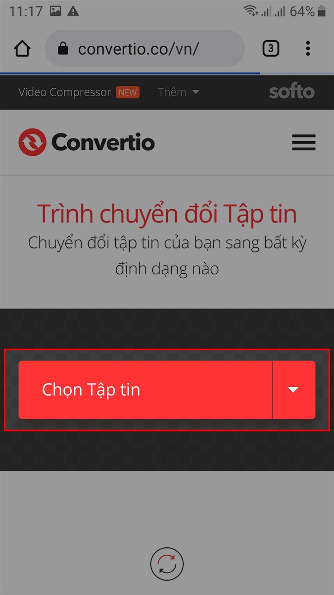 Click Chọn Tập Tin