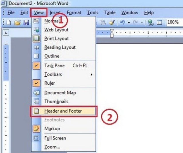 Ảnh 1: Hướng dẫn tạo header and footer trong toàn bộ Word