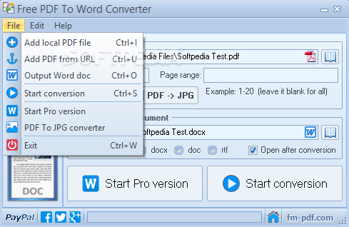 Phần mềm Free PDF to Word Converter