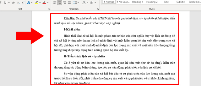 Dấu gạch chân đỏ đã biến mất