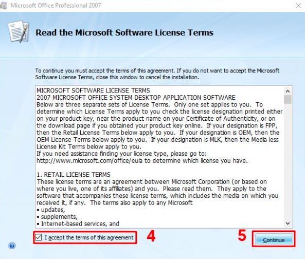 Đồng ý điều khoản của Microsoft