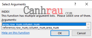 Chọn array, row_num, column_num
