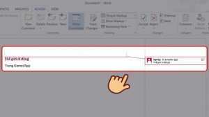 Tạo comment trong word 2003