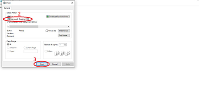 Chọn Microsoft Print to PDF