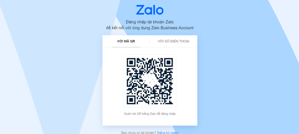 Tài khoản Business Zalo đã được đăng kí thành cong