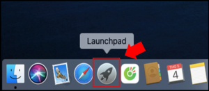 Ứng dụng Launchpad ở thank Dock