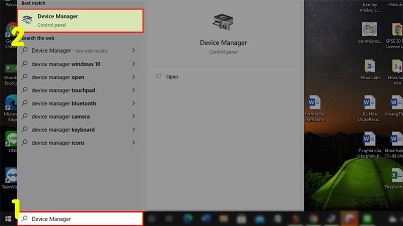 Gõ Device Manager