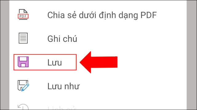 Chọn Lưu