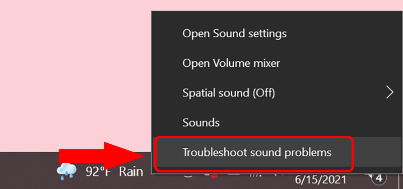 Sử dụng Sound Troubleshooter