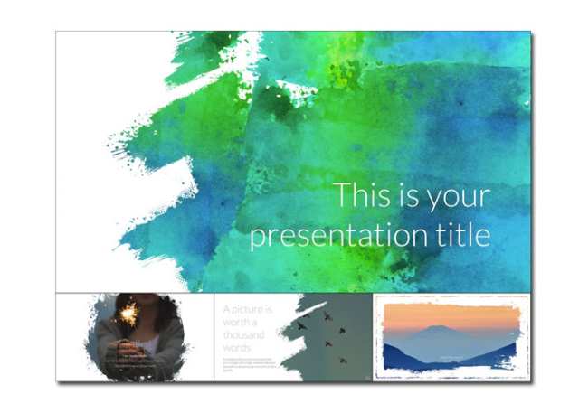Mẫu slide Powerpoint nghệ thuật của Google
