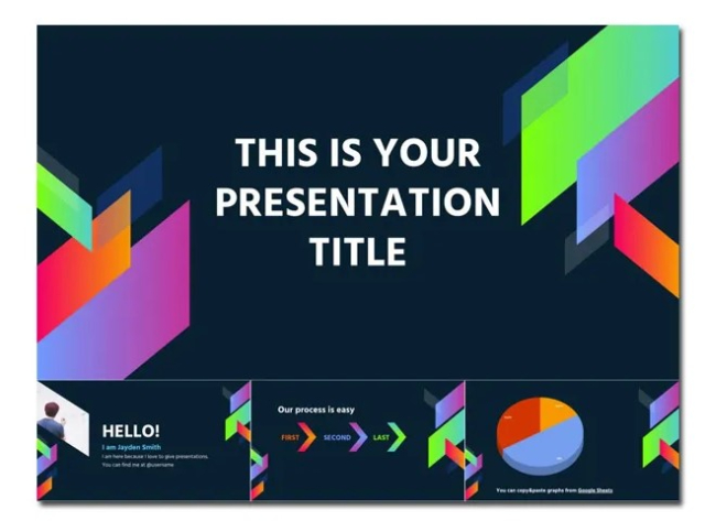  Mẫu slide Powerpoint màu neon nổi bật