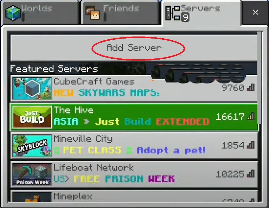 Nhấn vào Add Server