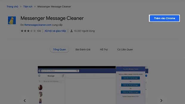 Tải tiện ích Messenger Message Cleaner