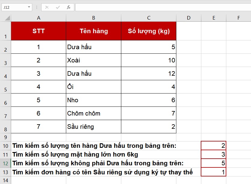 Kết quả ví dụ 5 