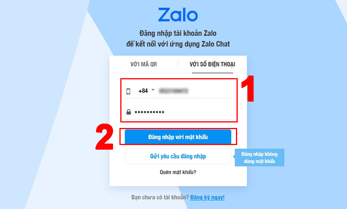 Đăng nhập Zalo trên Web