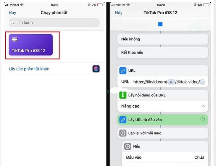 Nhấn Shorcut IOS 12 Pro