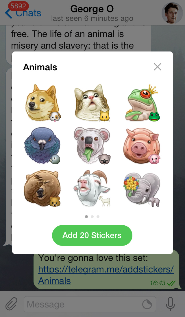 Sticker độc đáo và đa dạng 