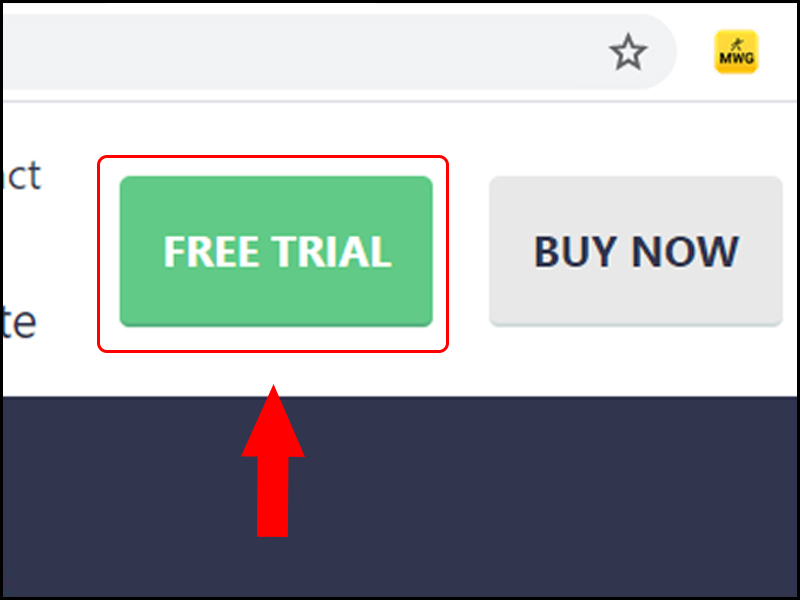 Chọn Free Trial để tải ứng dụng miễn phí