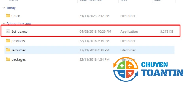 Chạy file Set-up.exe để cài đặt phần mềm Photoshop 2018