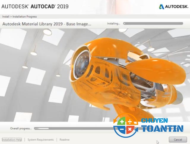 Phần mềm Autocad 2019 đang chạy
