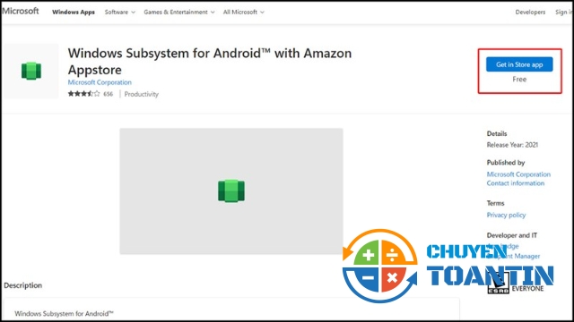 Tải ứng dụng Windows Subsystem for Android (WSA)